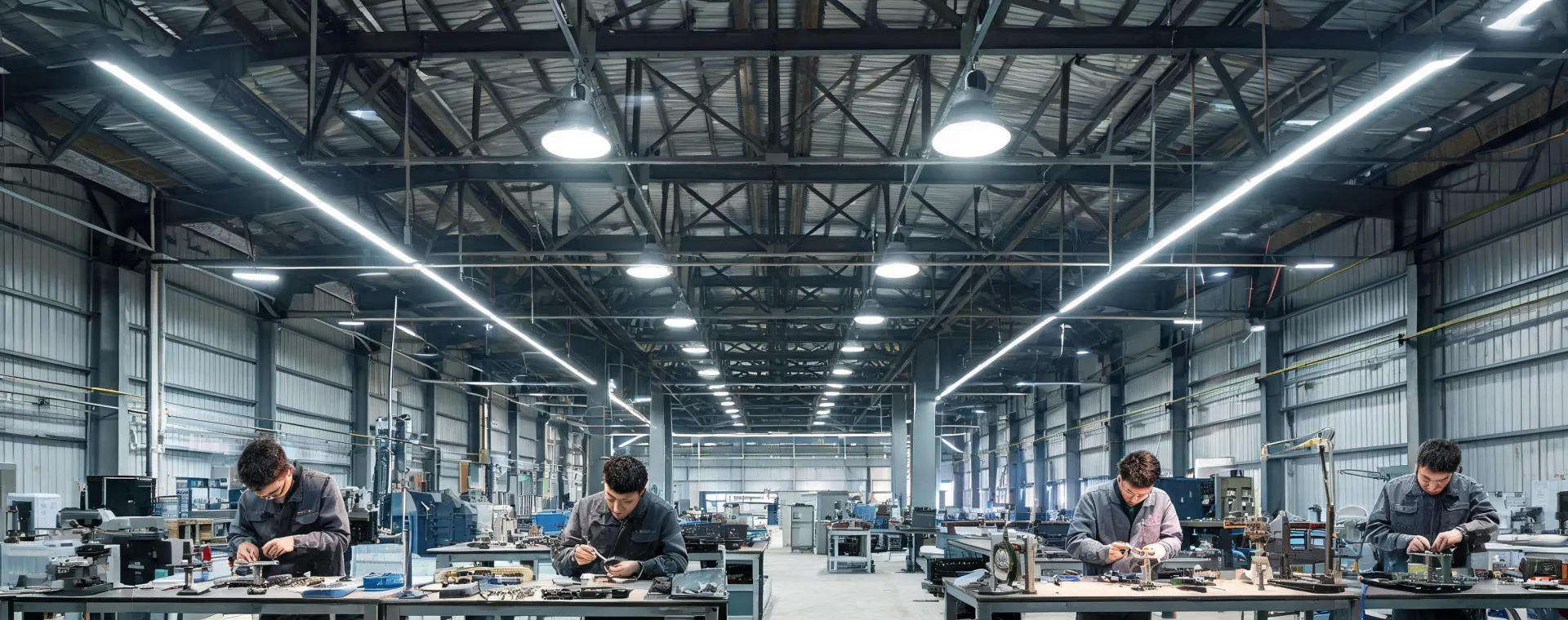 Industrial facilities illuminated by Dialight