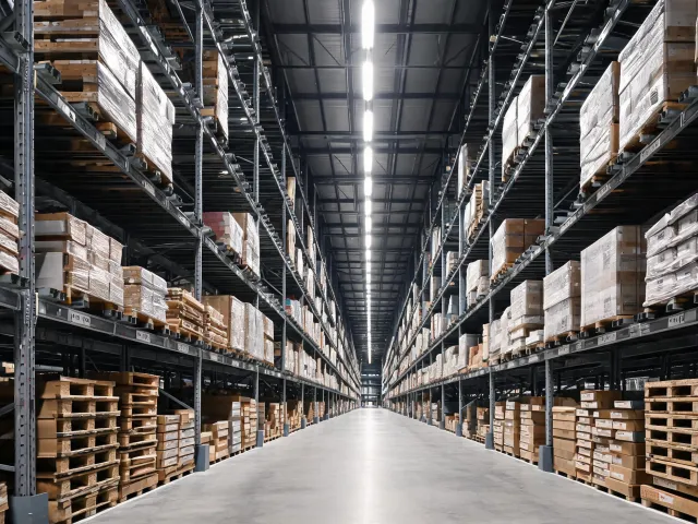 Warehouse aisle lighting